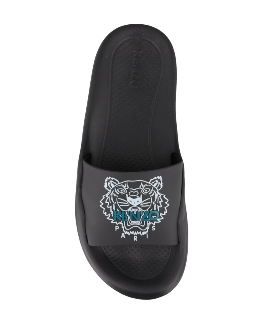 Kenzo Tiger Pool Mules In Black