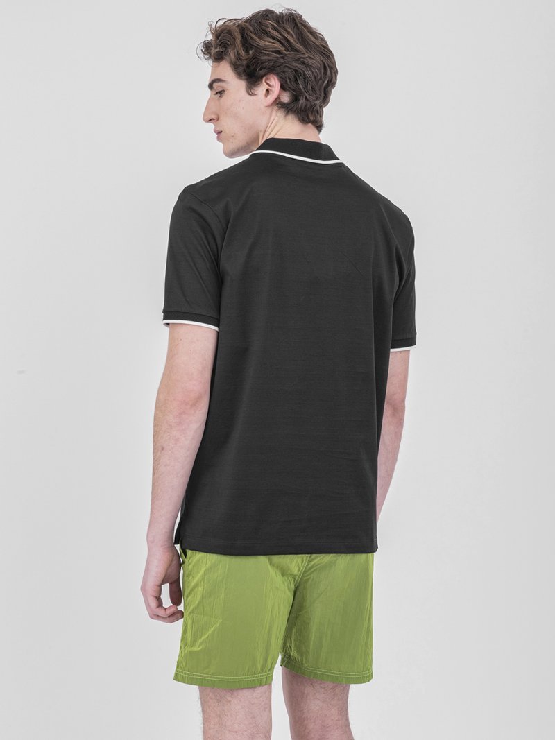 Paul & Shark Logo Short-sleeved Polo Shirt In Black