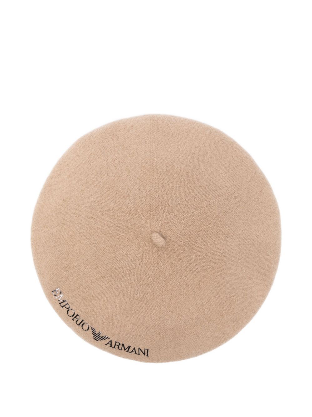 Emporio Armani Wool Basque Hat In Gold