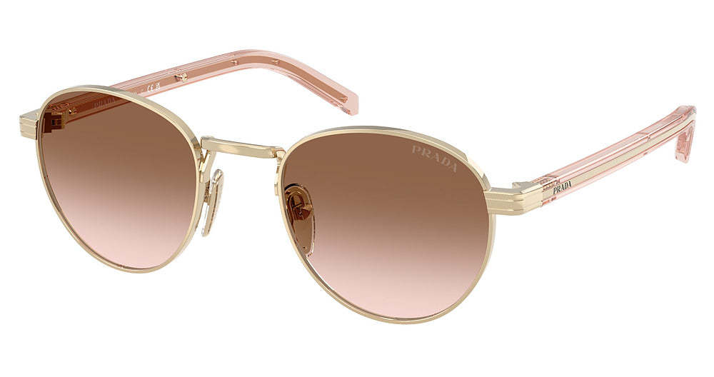 Shop Prada Eyewear Round Frame Sunglasses In Brown
