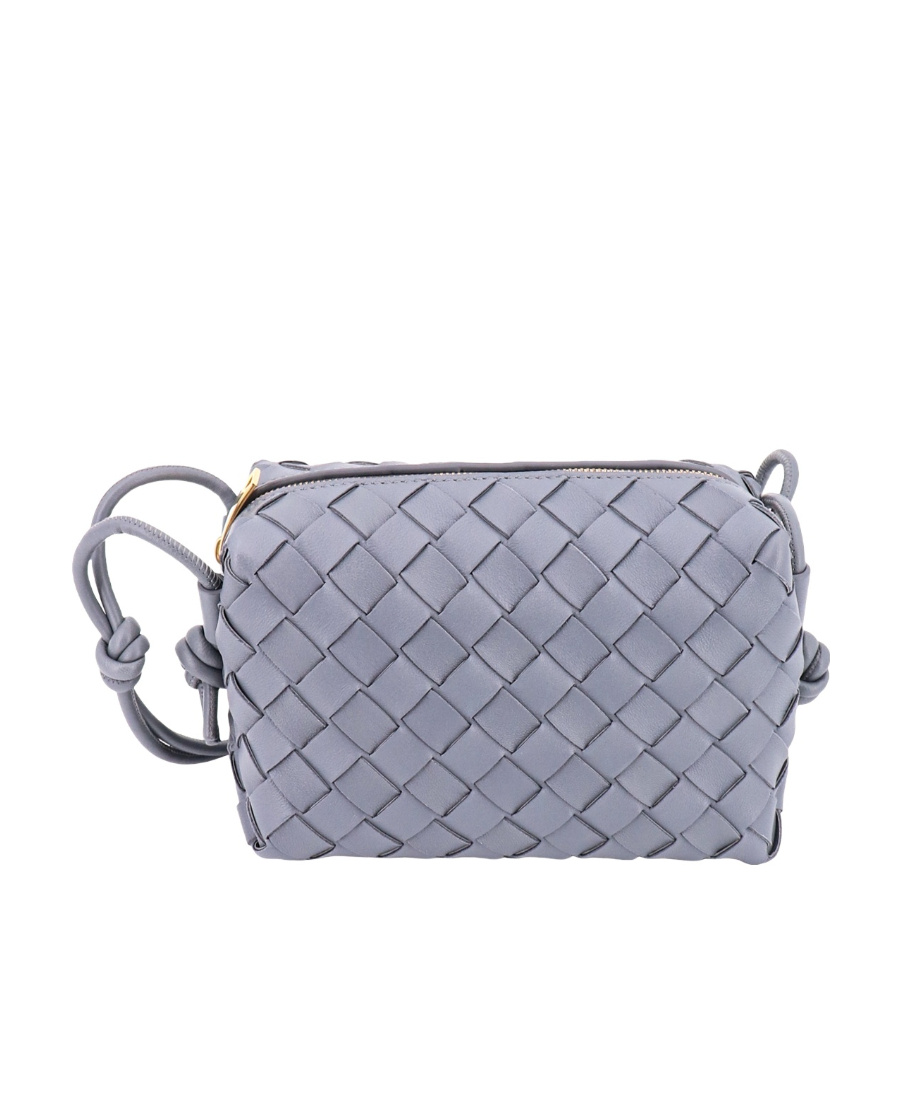 Bottega Veneta Mini Loop Camera Bag In Gray