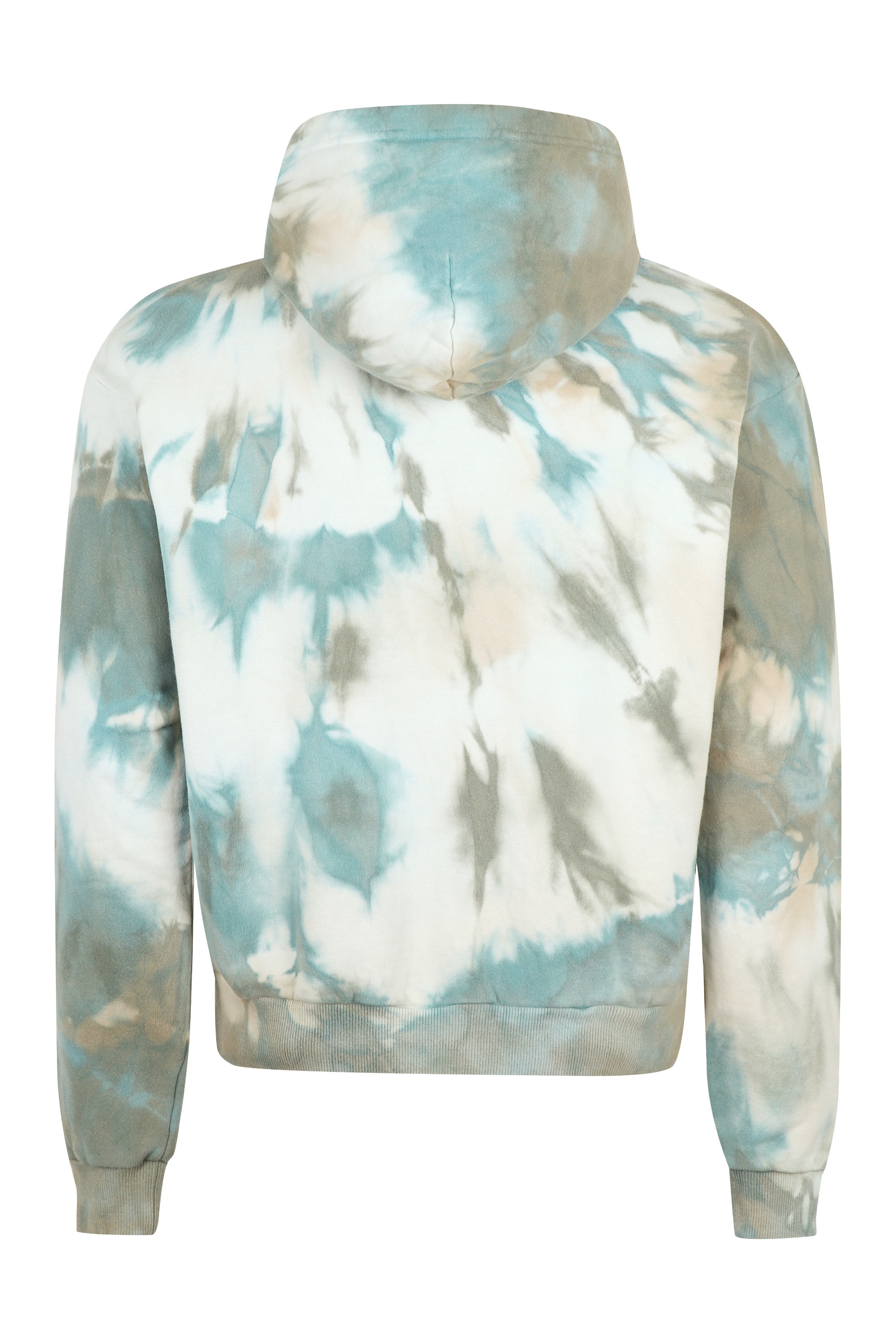 John Elliott Tie-dye Effect Drawstring Hooded Sweatshirt In White