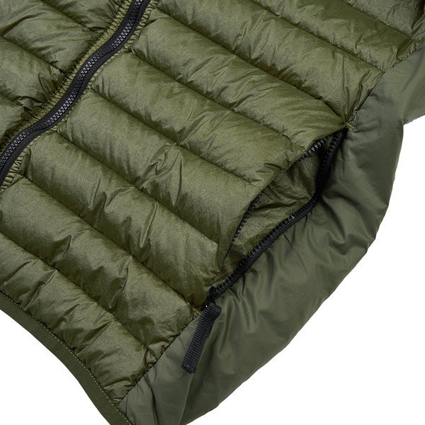 Stone Island High-collar Long-sleeved Down Jacket In Military Green