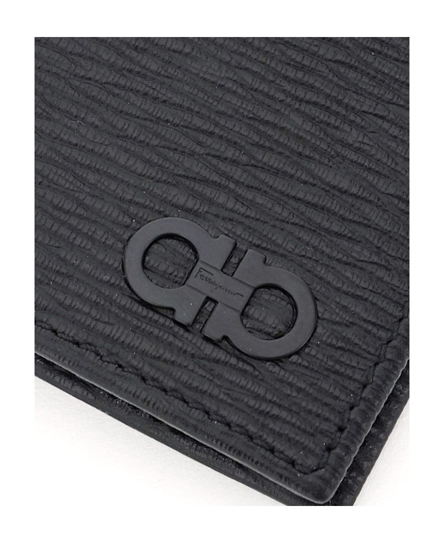 Ferragamo Gancio Bi-fold Wallet In Black