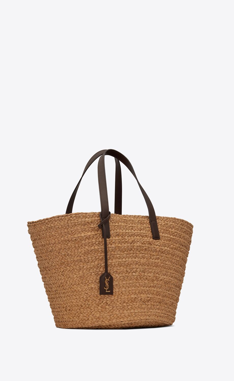 Saint Laurent Logo-tag Shoulder Bag In Brown