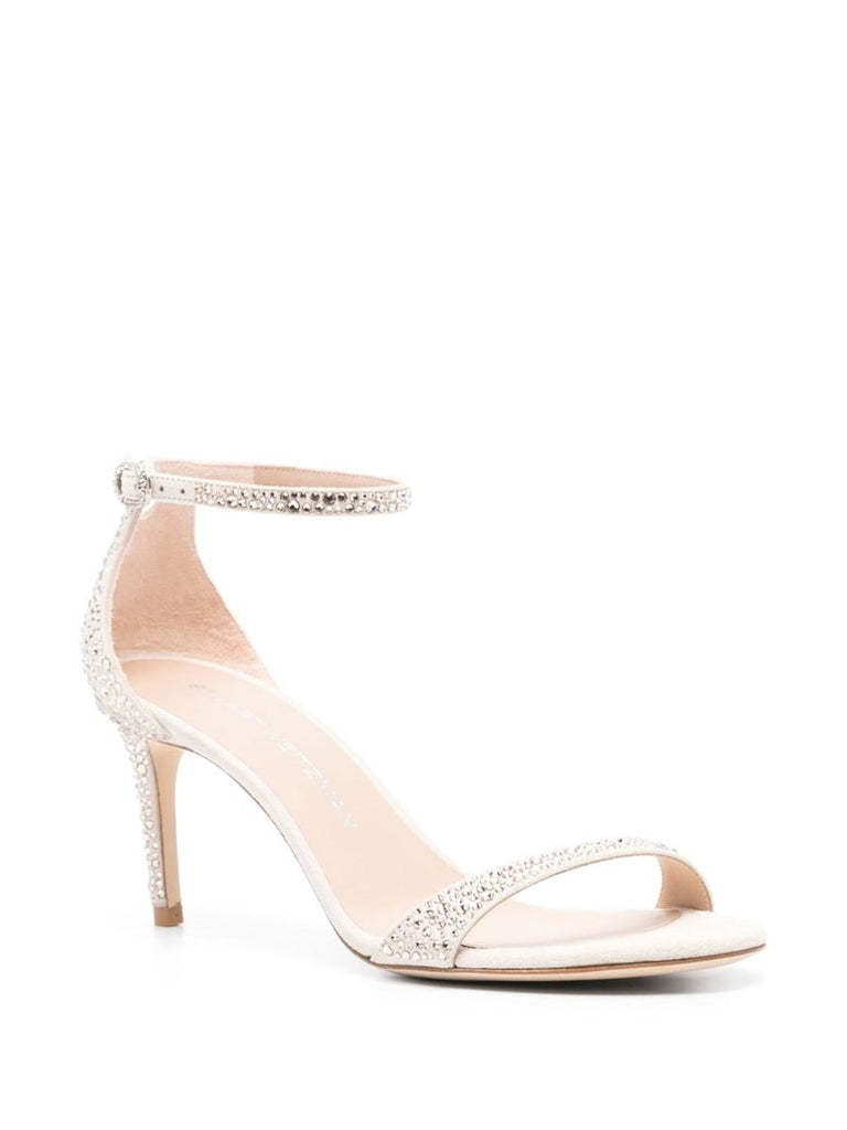 Stuart Weitzman Open-toe High-heeled Sandals In White