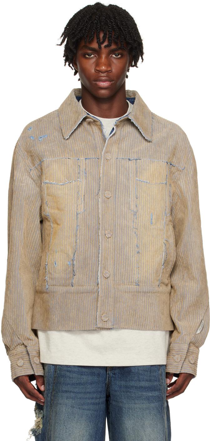 Ader Error Long-sleeved Casual Jacket In Nude