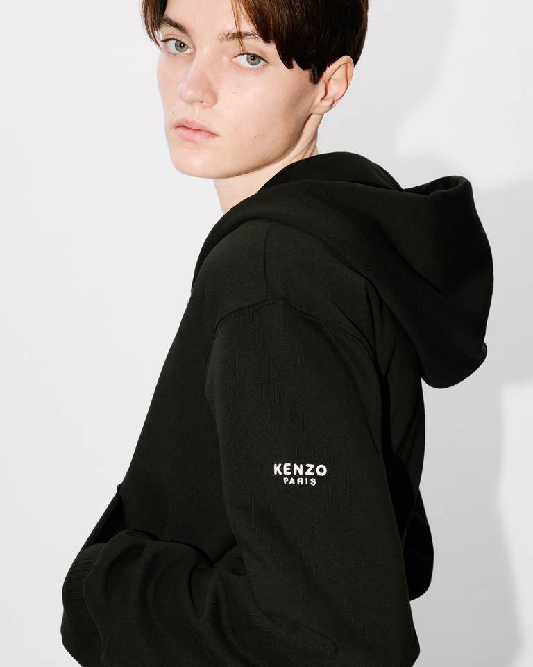 Kenzo Tiger Patch Zip-up Jacket In Black