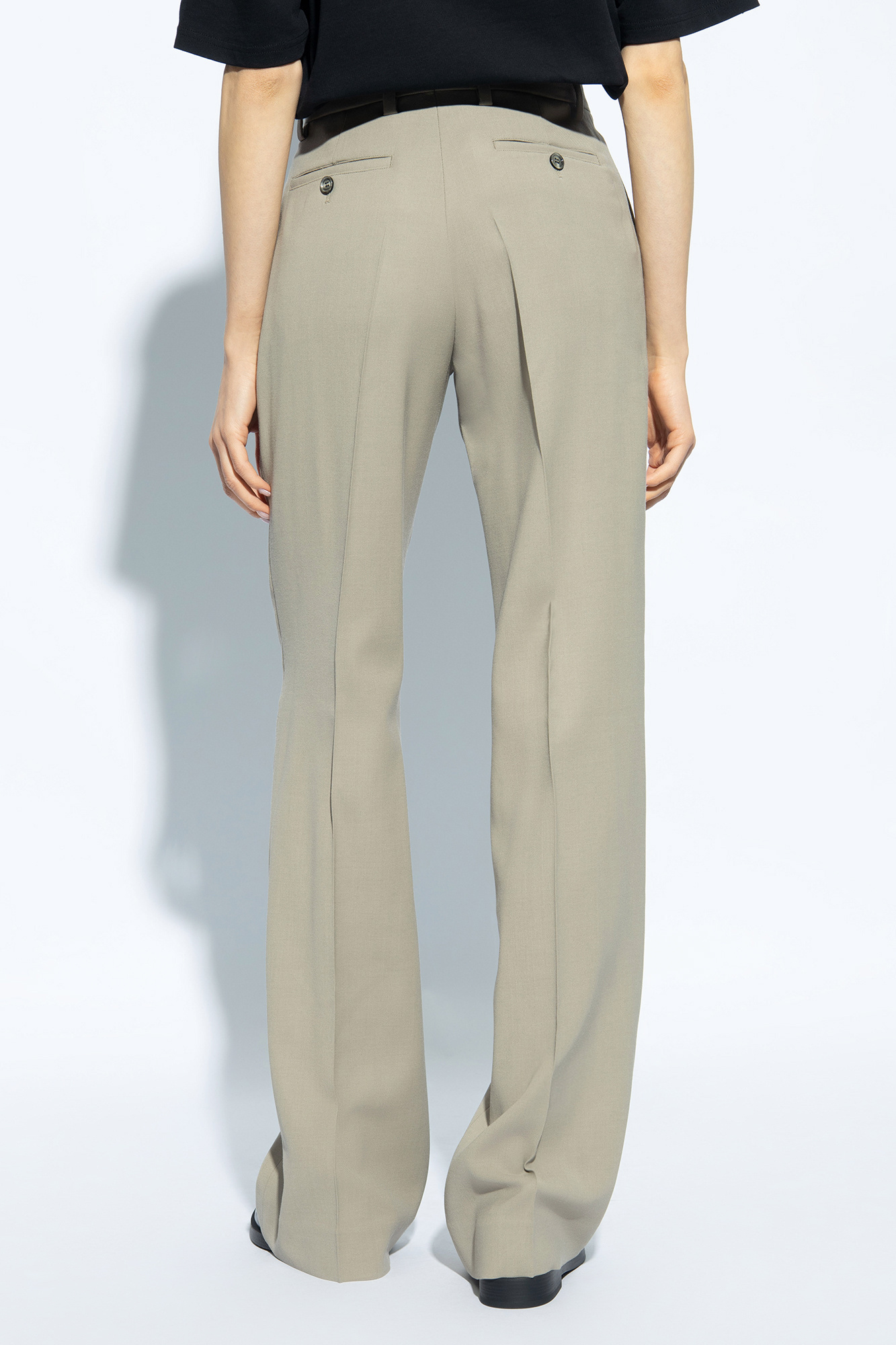 Ami Alexandre Mattiussi Ami Paris High-waist Tailored Trousers In Nude
