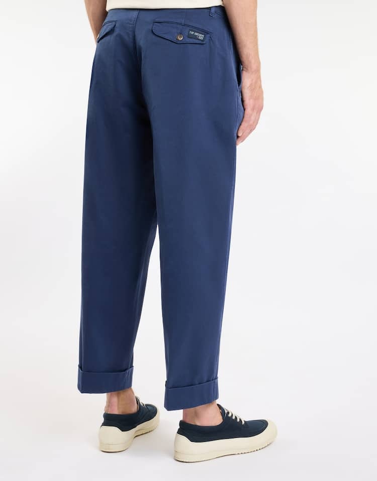 Fay Belt-loop Casual Pants In Blue