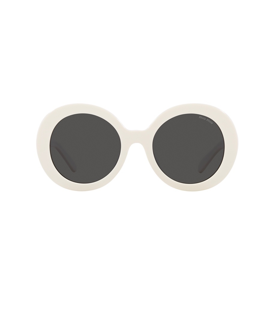 Miu Miu Eyewear Round-frame Sunglasses In White