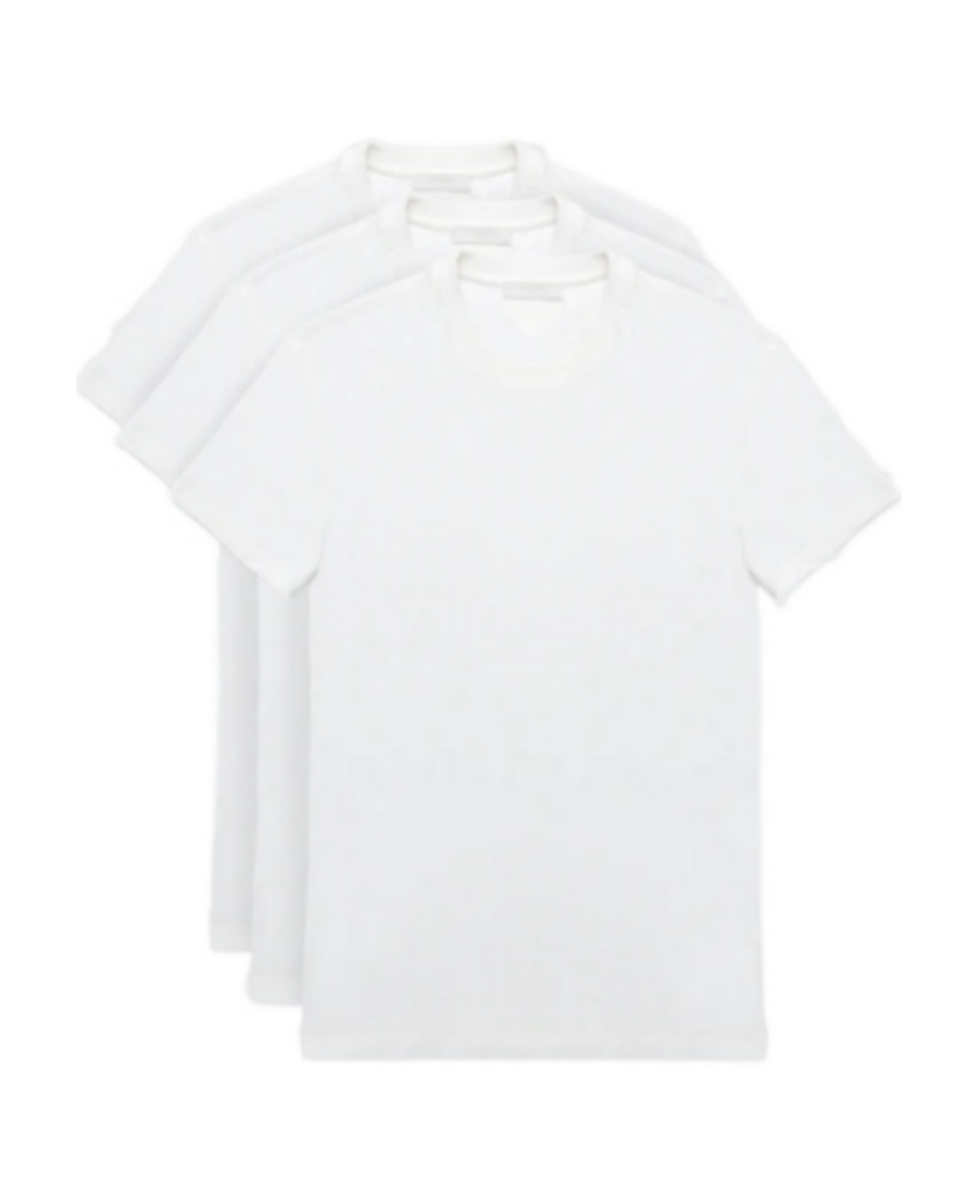 PRADA COTTON T-SHIRTS - THREE-PACK