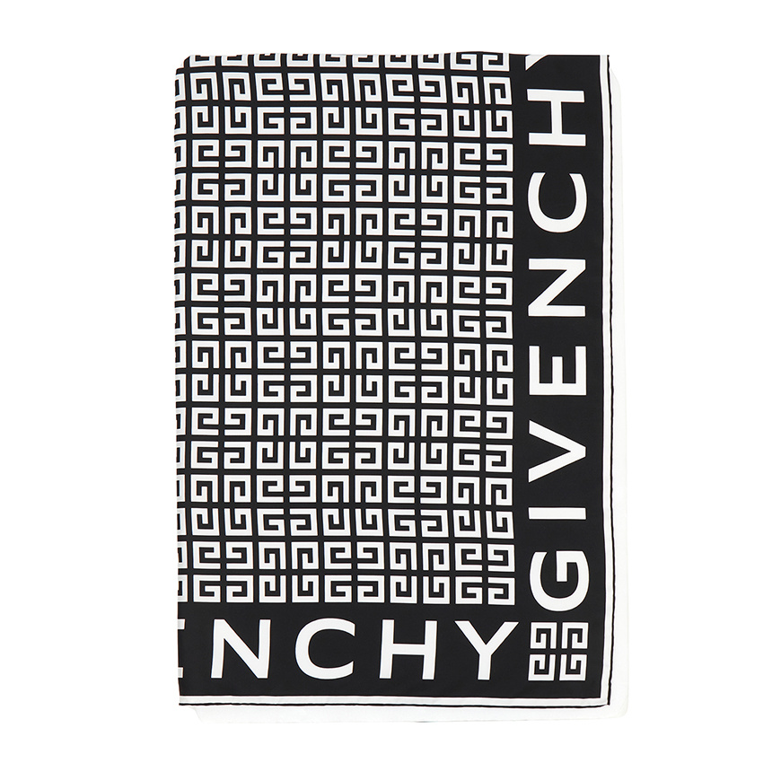 Givenchy 4g Pattern Silk Scarf In Black