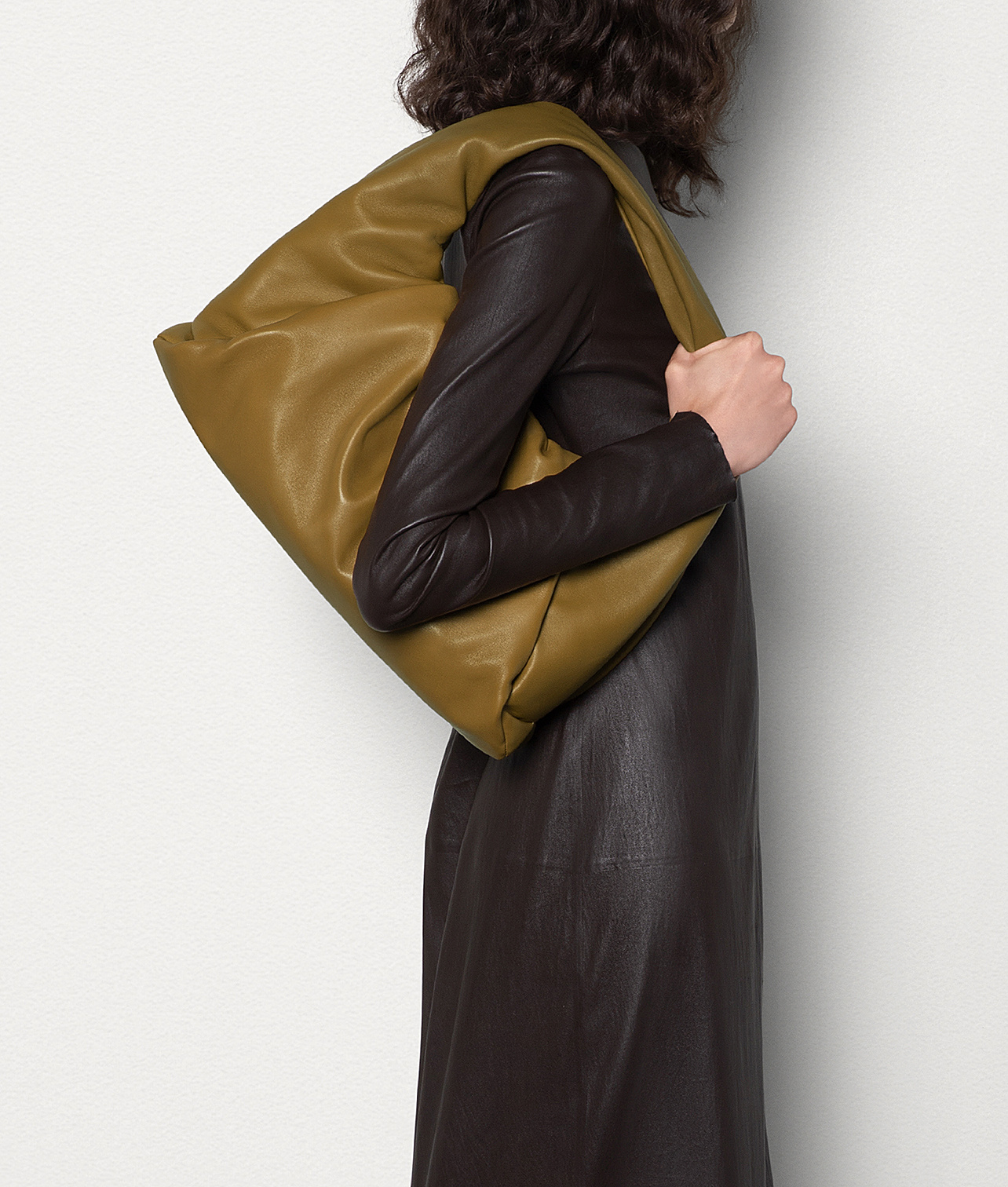 Bottega Veneta The Shoulder Pouch Bag In Brown