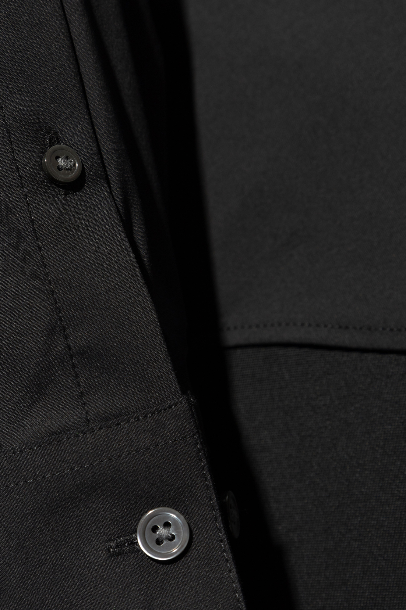 Theory Sylvain Mens Poplin Tab Collar Button-down Shirt In Black