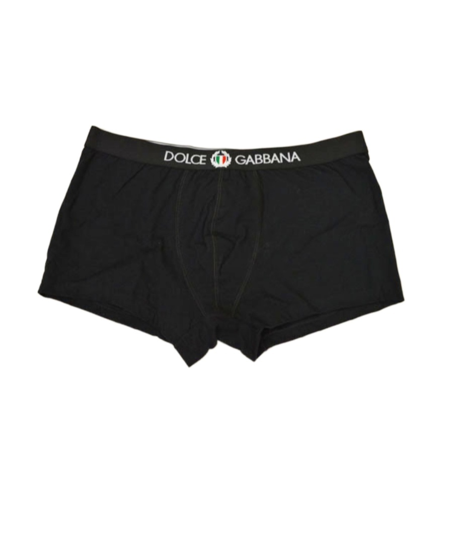 Dolce & Gabbana Logo-waist Cotton Boxers In Black