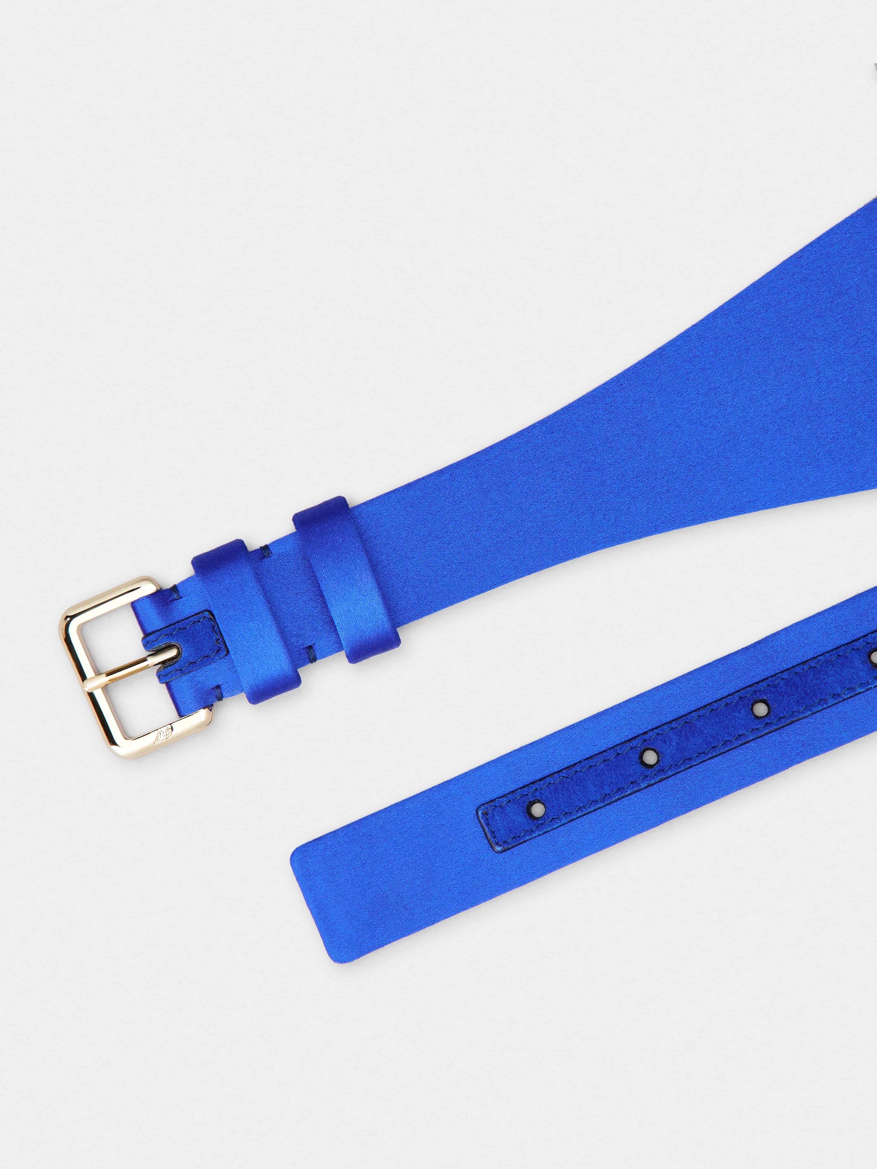 Roger Vivier Crystal Buckle Belt In Blue