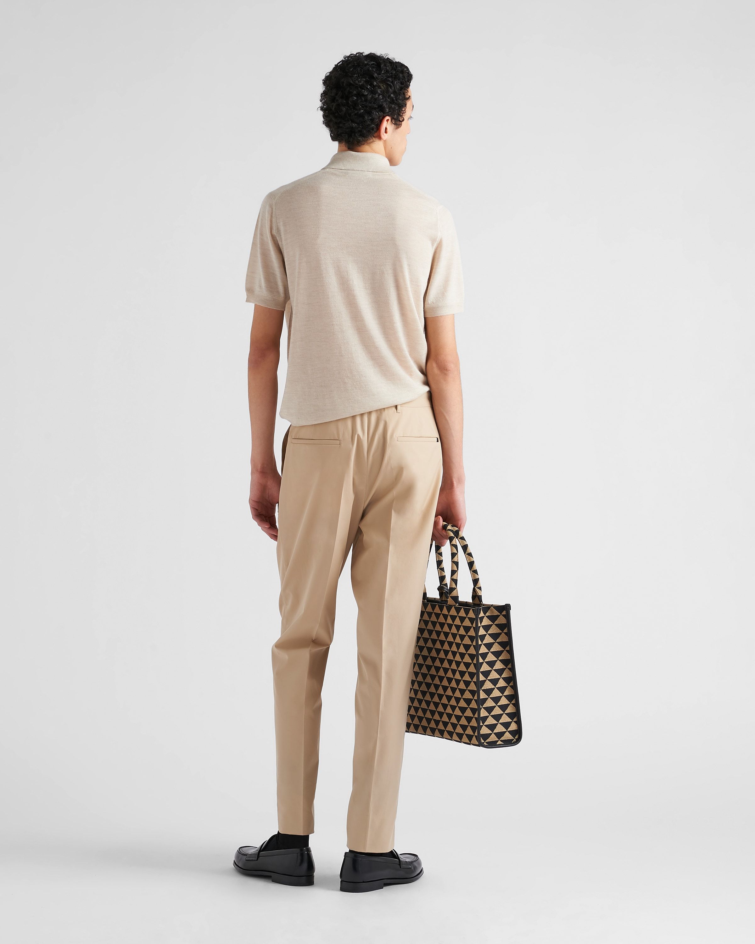 Prada Straight Casual Pants In Neutral
