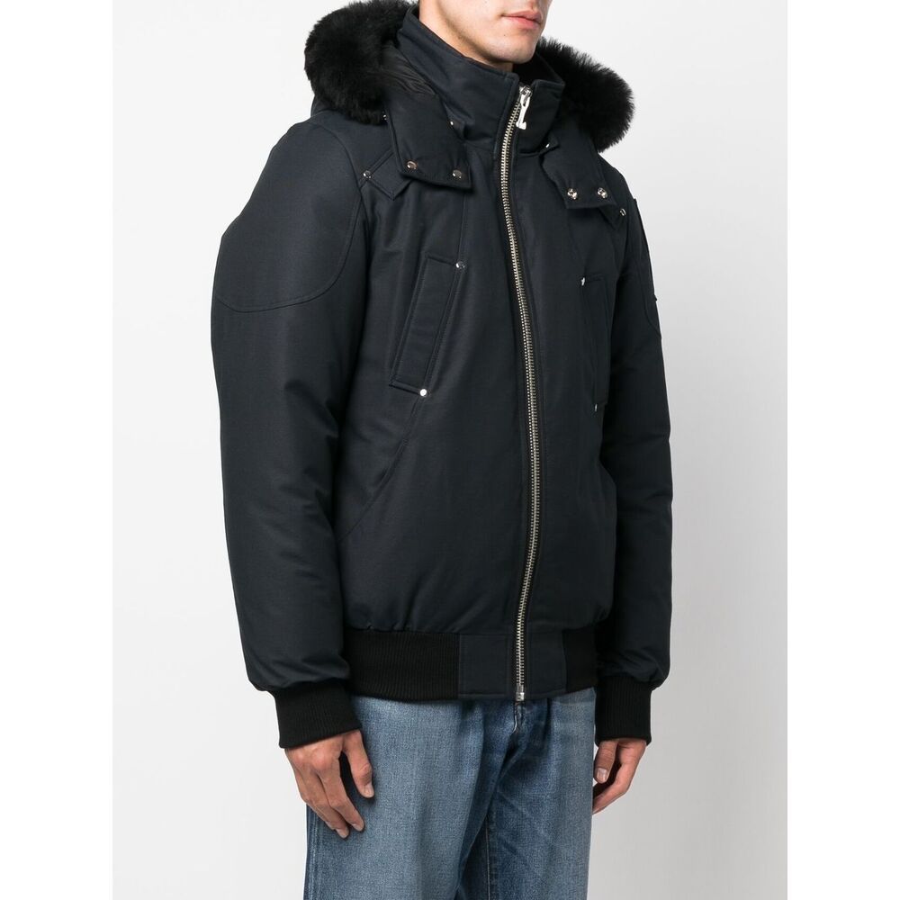 Moose Knuckles Ballistic Down Jacket In Black