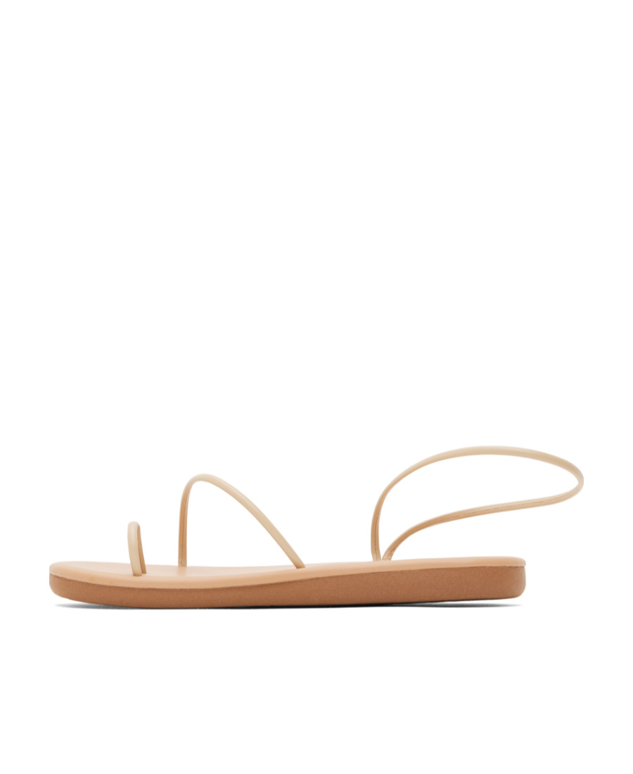 Ancient Greek Sandals Kansiz Metallic Toe-loop Sandals In Nude