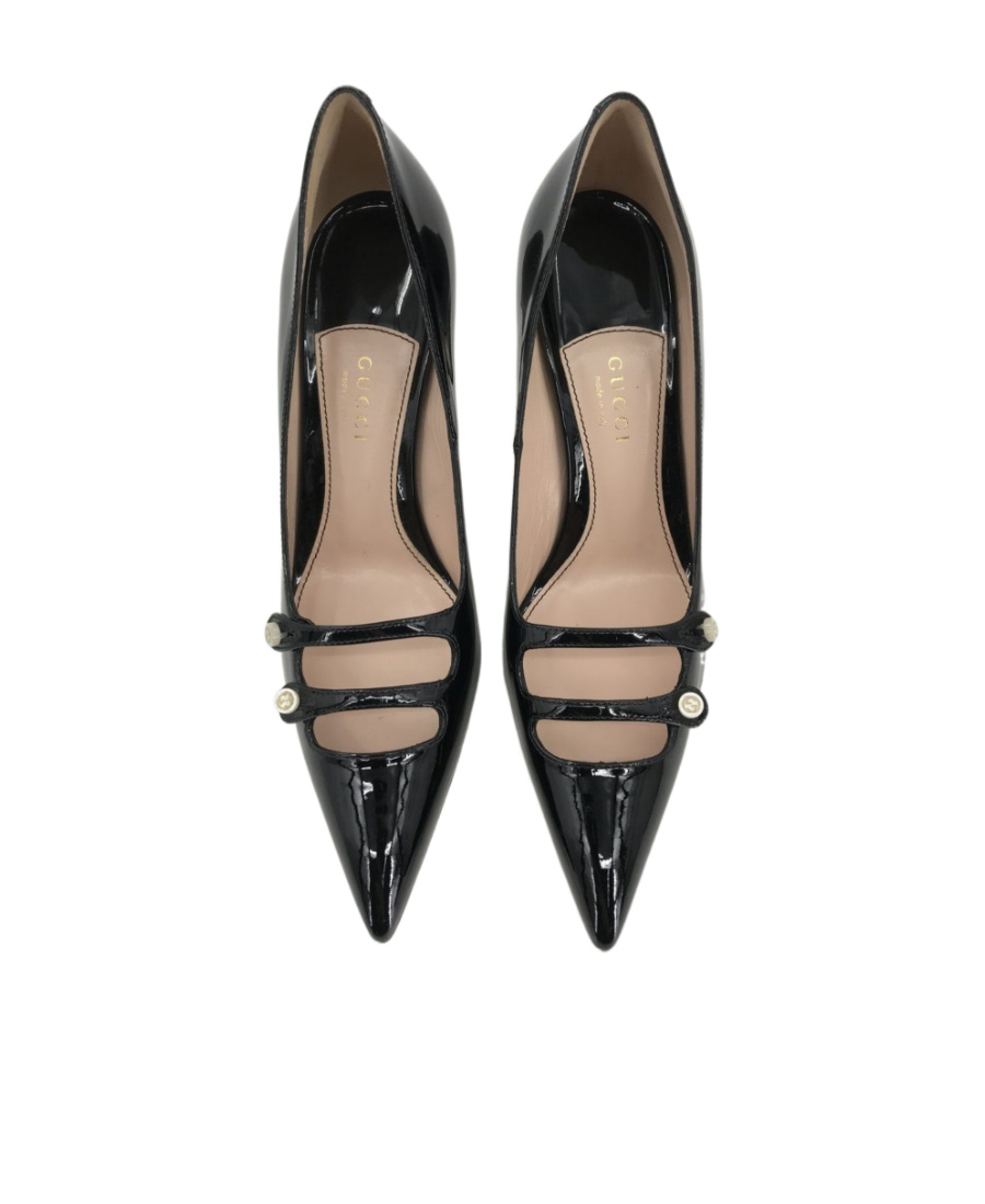 Gucci Logo Pointed High Heels In Black