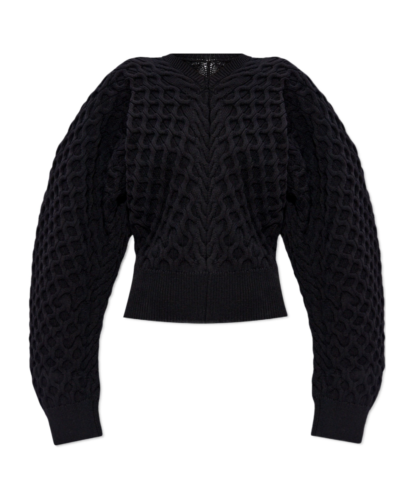 Jacquemus Knitted Oversized Sweater In Black