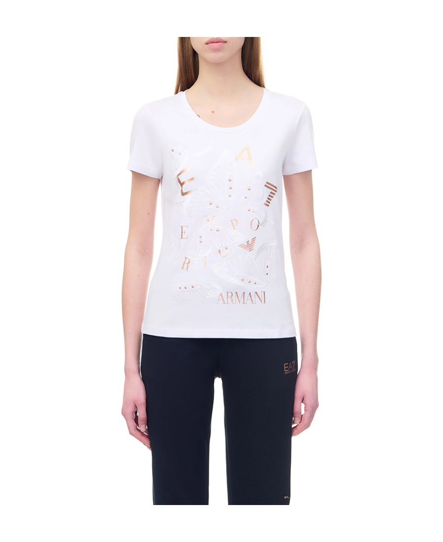 EA7 T-SHIRT WITH ROUND NECK AND SHORT SLEEVES 