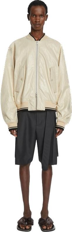 Dries Van Noten Long-sleeved Casual Jacket In Nude