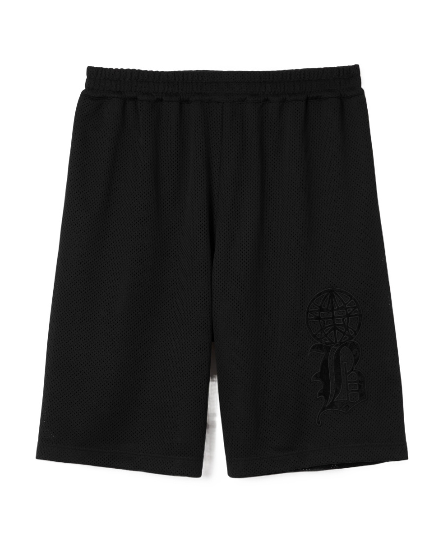 Burberry Varsity Graphic Mesh Shorts In Black