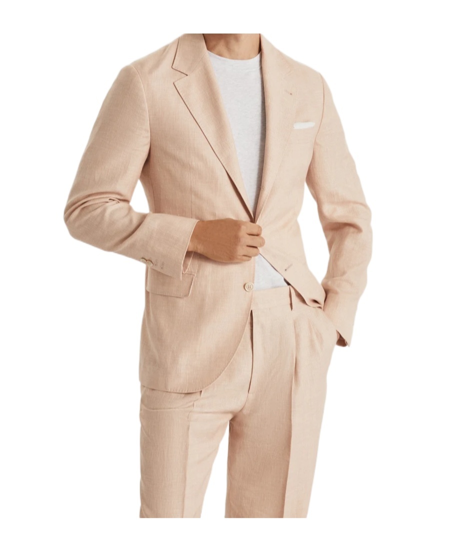 Brunello Cucinelli Long-sleeved Suit Coat In Nude