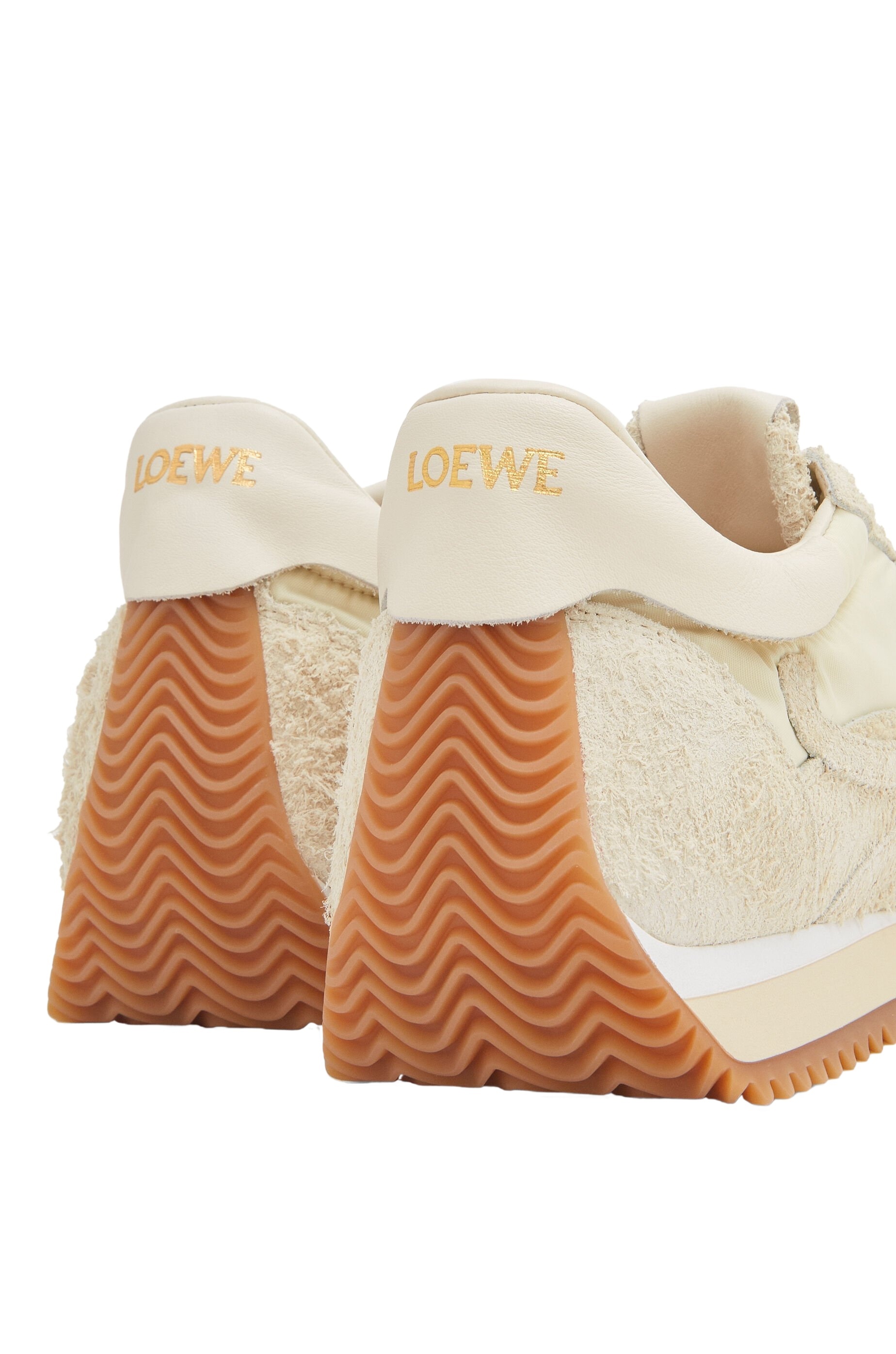 Loewe Flow Runner Suede Sneakers In White