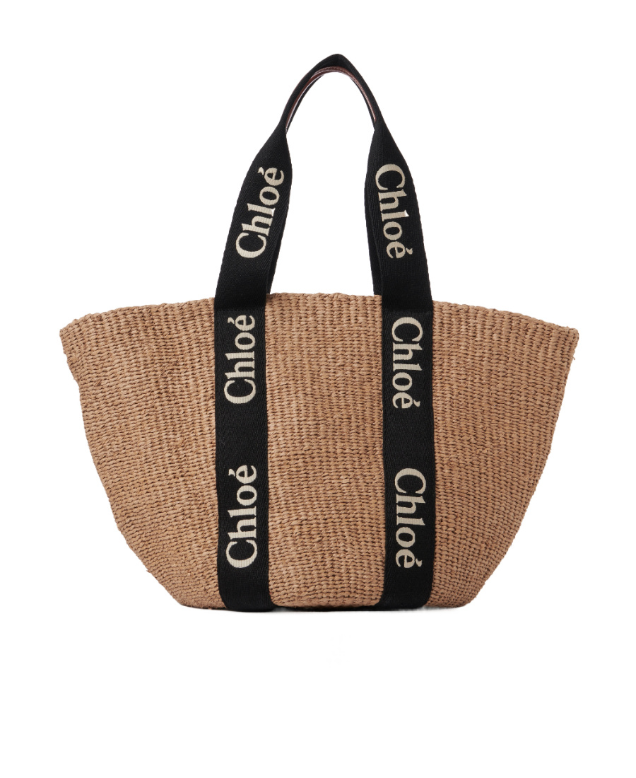 Chloé Large Woody Basket Bag In Brown