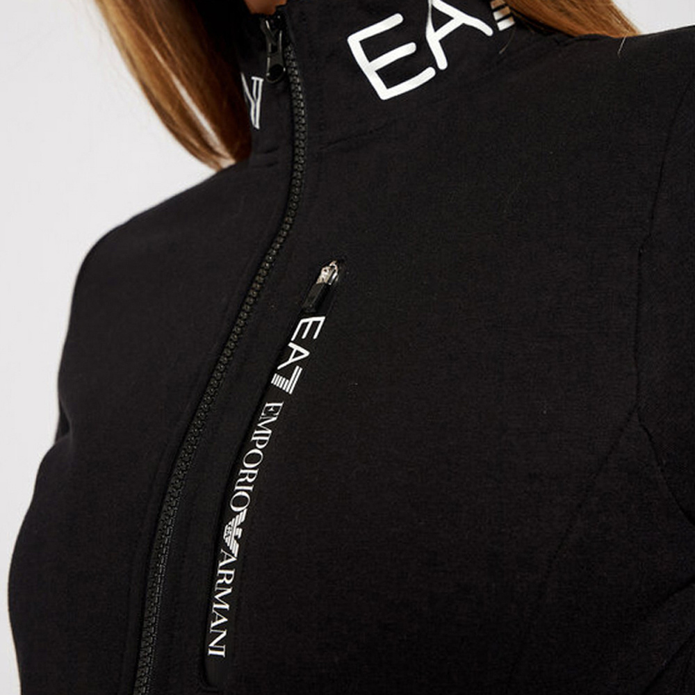 Emporio Armani Long-sleeved Zippered Sports Suit In Black