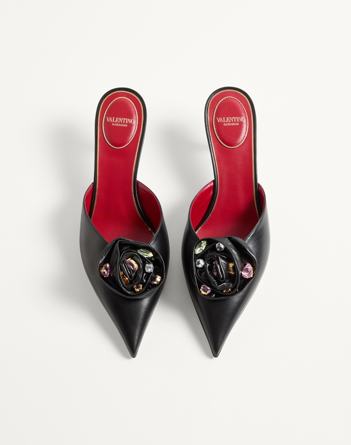 Valentino Vlogo 55 Leather Mule In Black