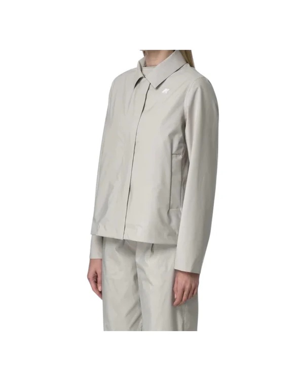 K-way Logo Casual Jacket In Neutral