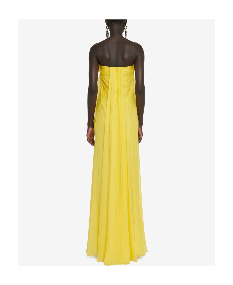 ALEXANDER MCQUEEN ALEXANDER MCQUEEN DRAPED STRAPLESS DRESS