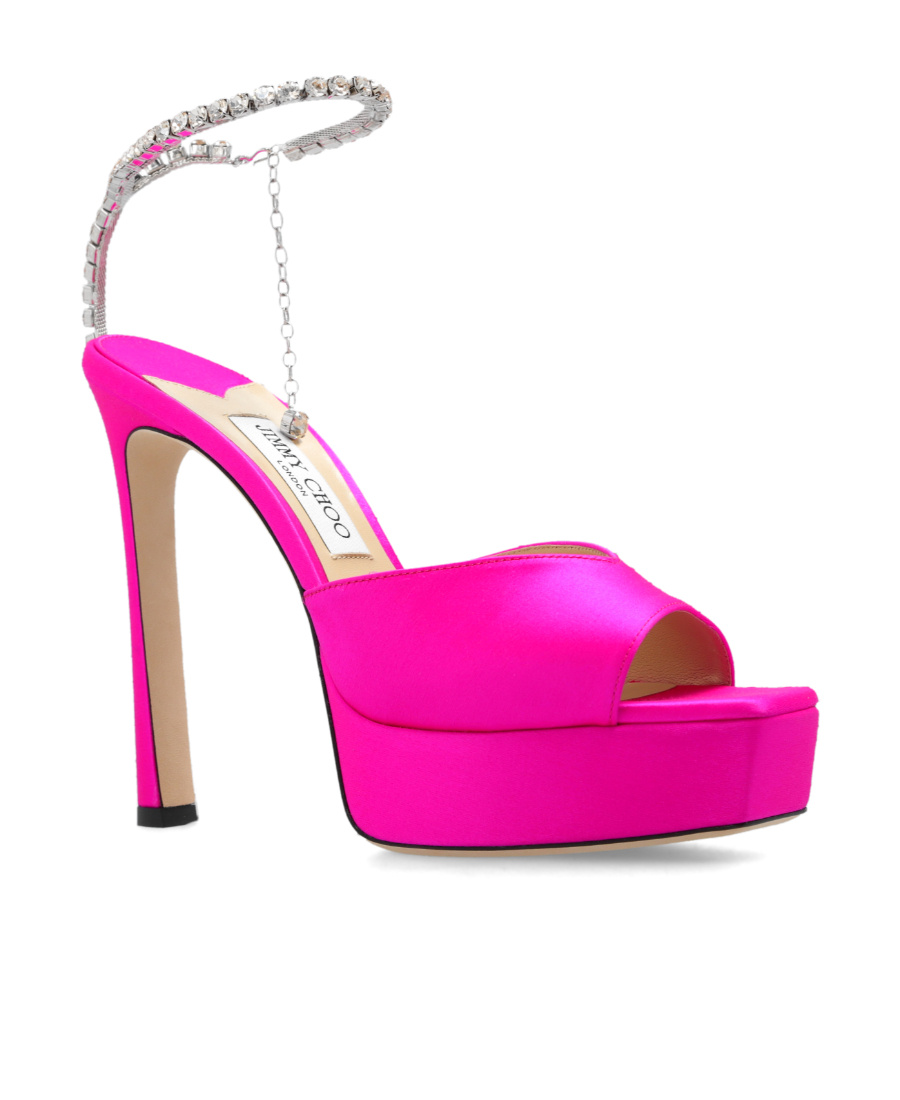 Jimmy Choo Saeda 125 Platform Sandals In Pink