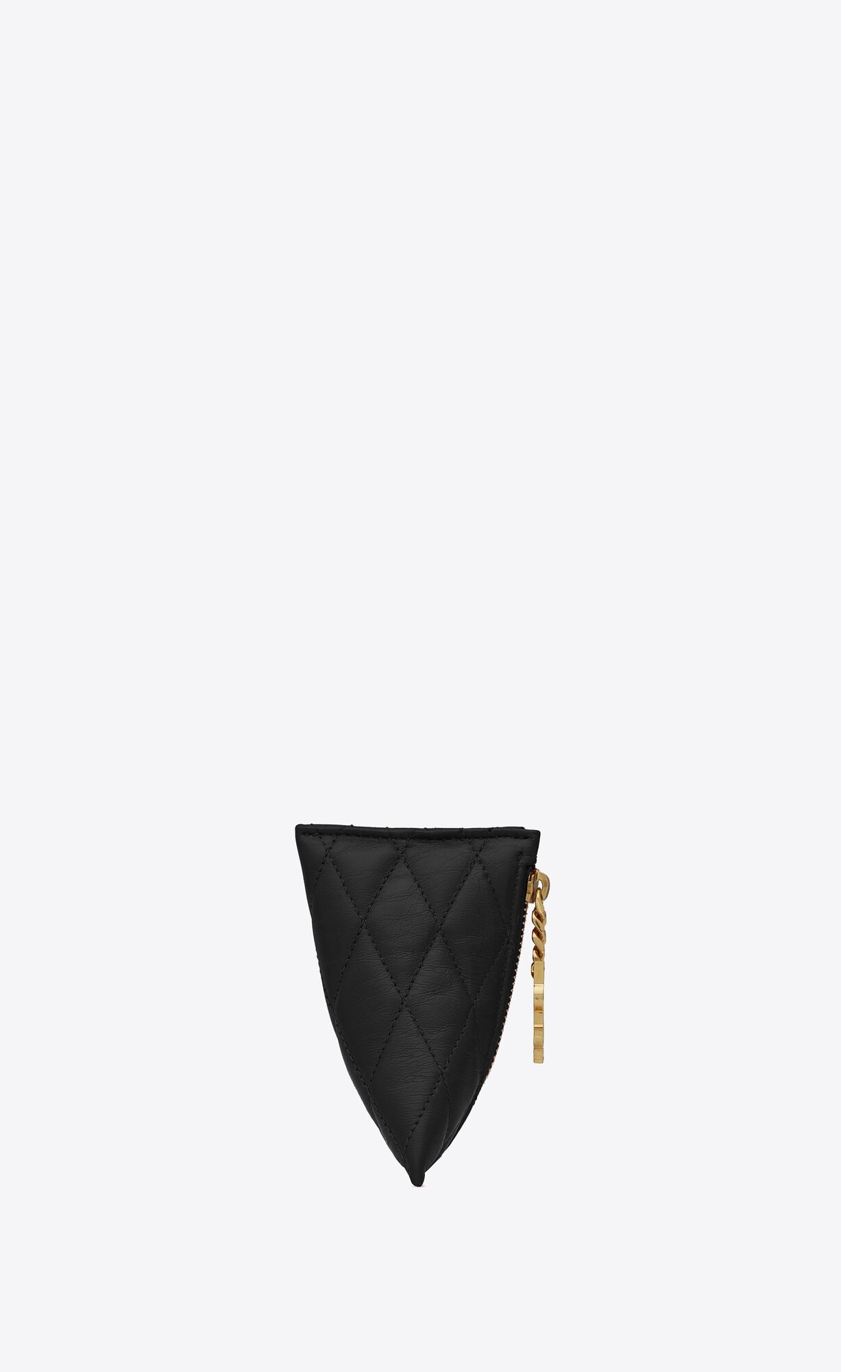 Saint Laurent Berlingo Quilted Charm Accessory In Black