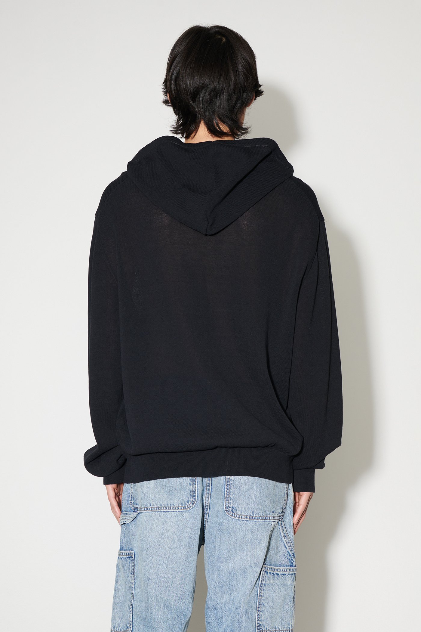 Our Legacy Long-sleeve Knitted Hoodie In Black