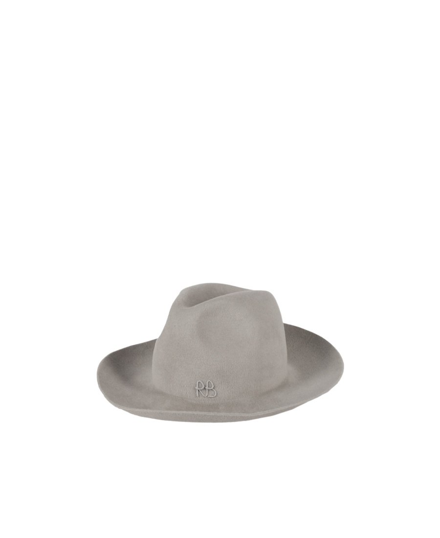 Ruslan Baginskiy Felt Cowboy Hat With Embroidery In Gray