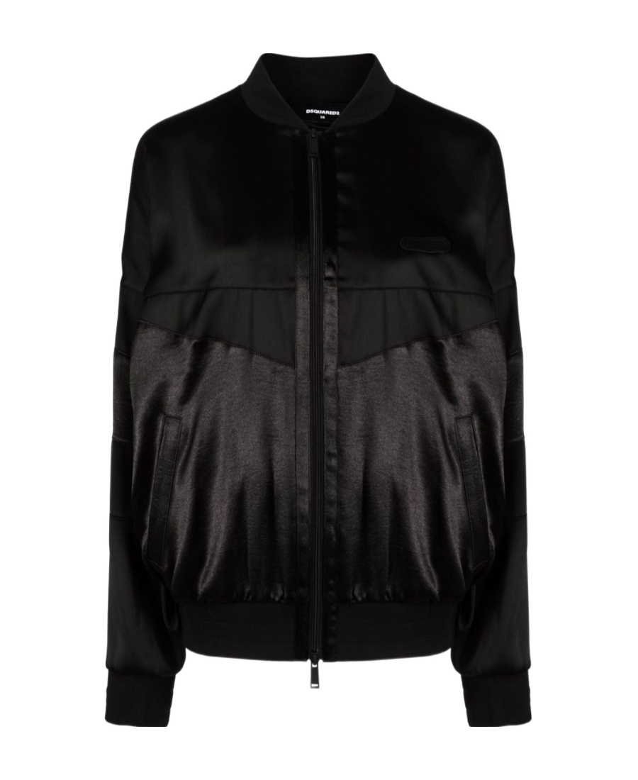 Dsquared2 Shine-effect Bomber Jacket In Black
