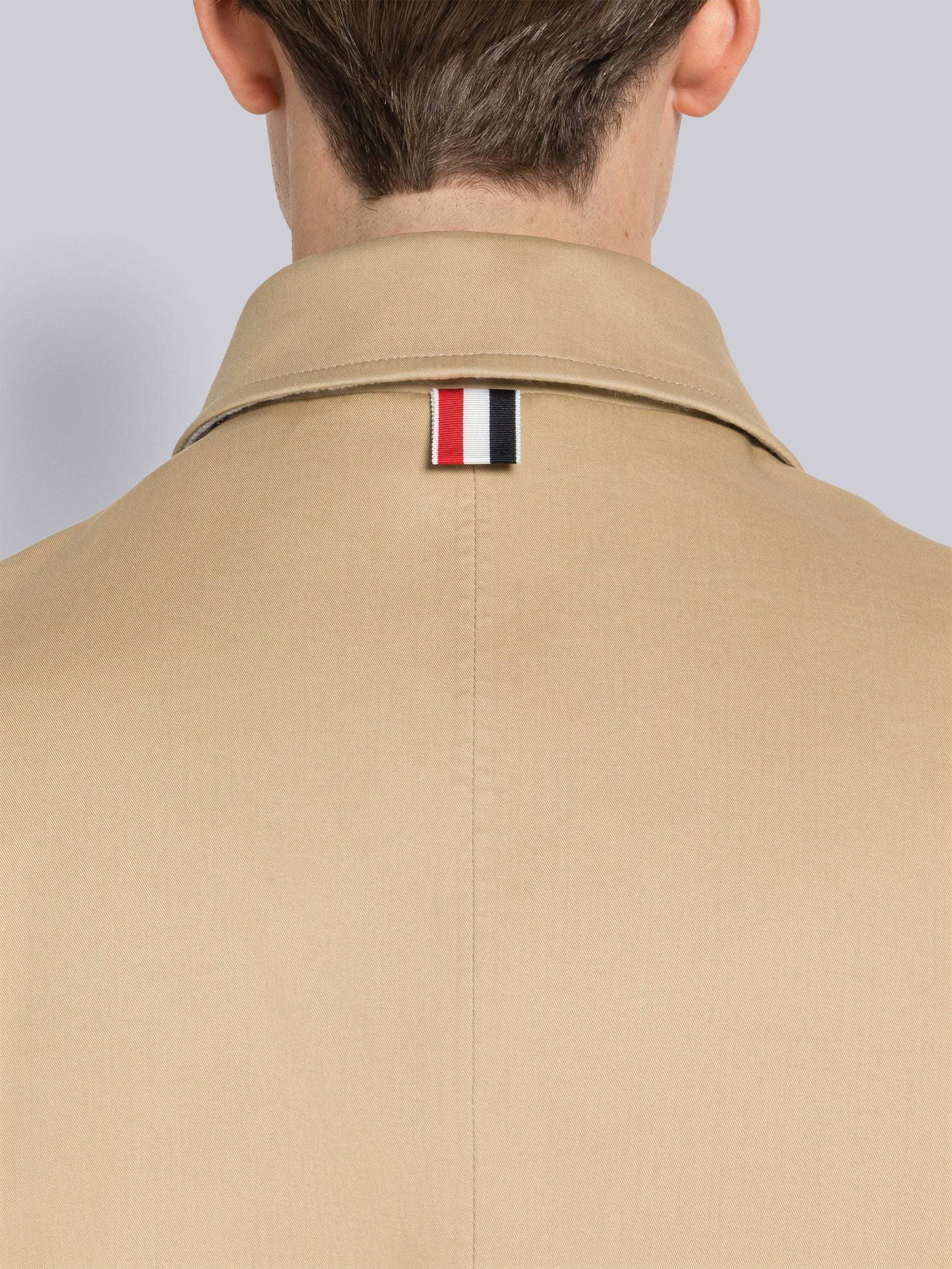 Thom Browne Rwb-stripe Parka Coat In Nude