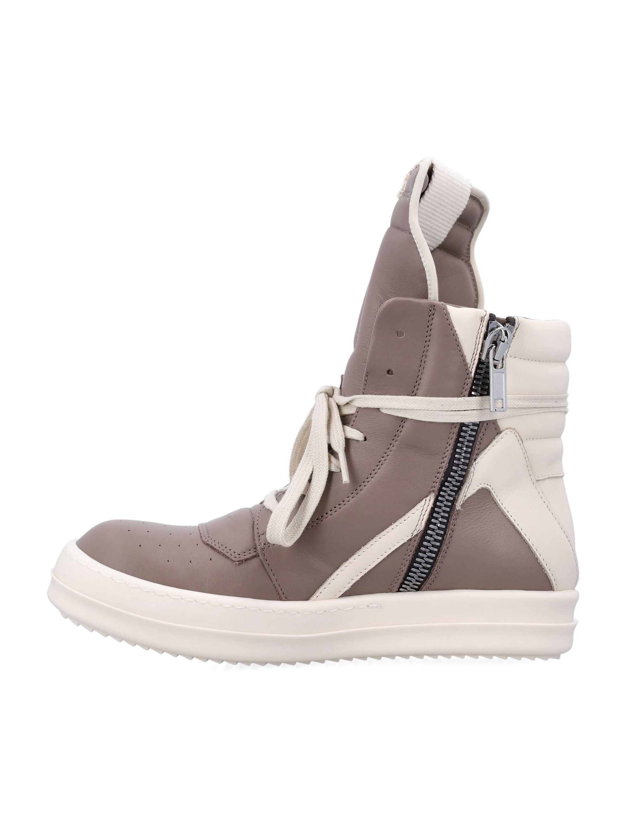 Rick Owens Sneakers High-top Contrast Panels In White
