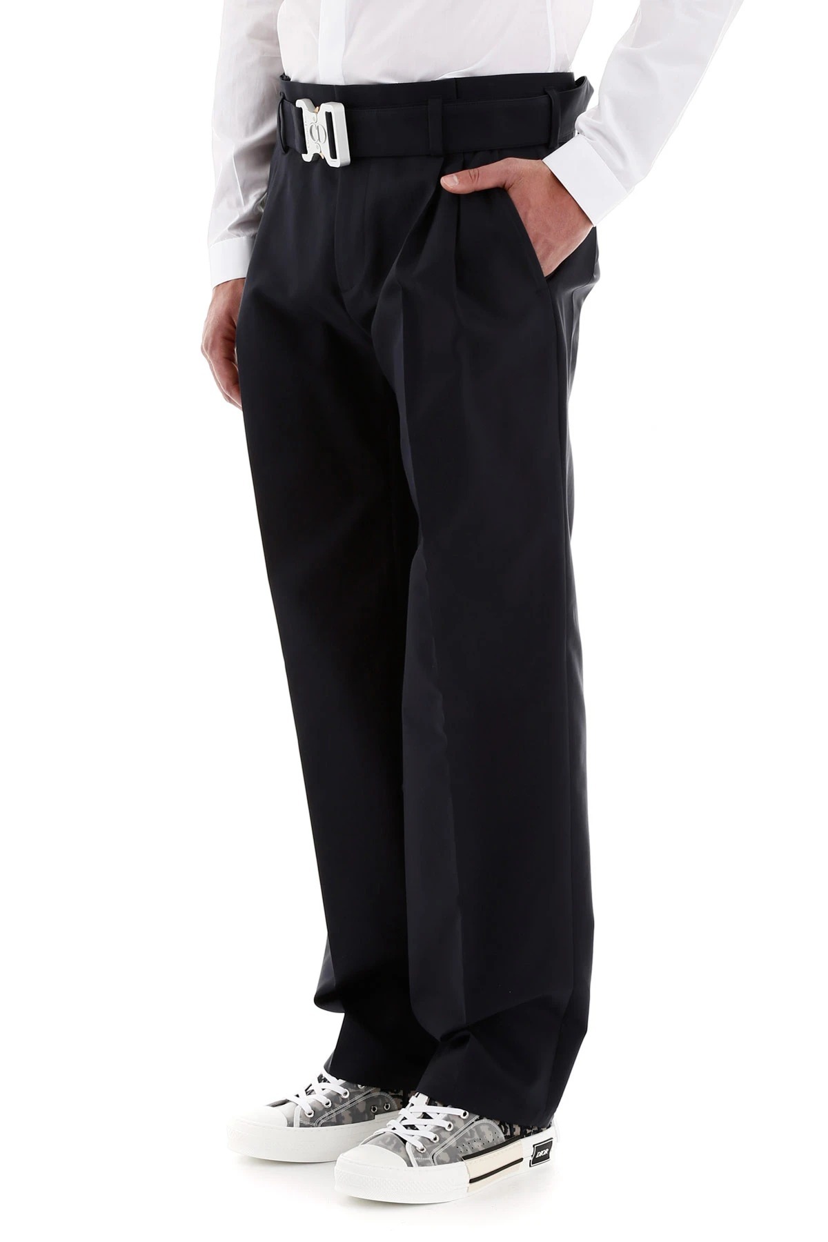 Dior Slim Straight Trousers In Black