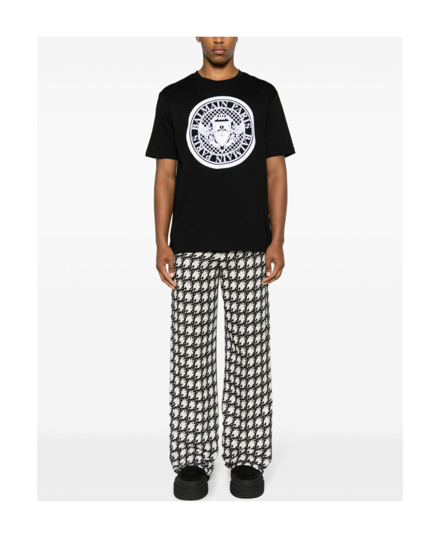 Shop Balmain Coin T-shirt In Black
