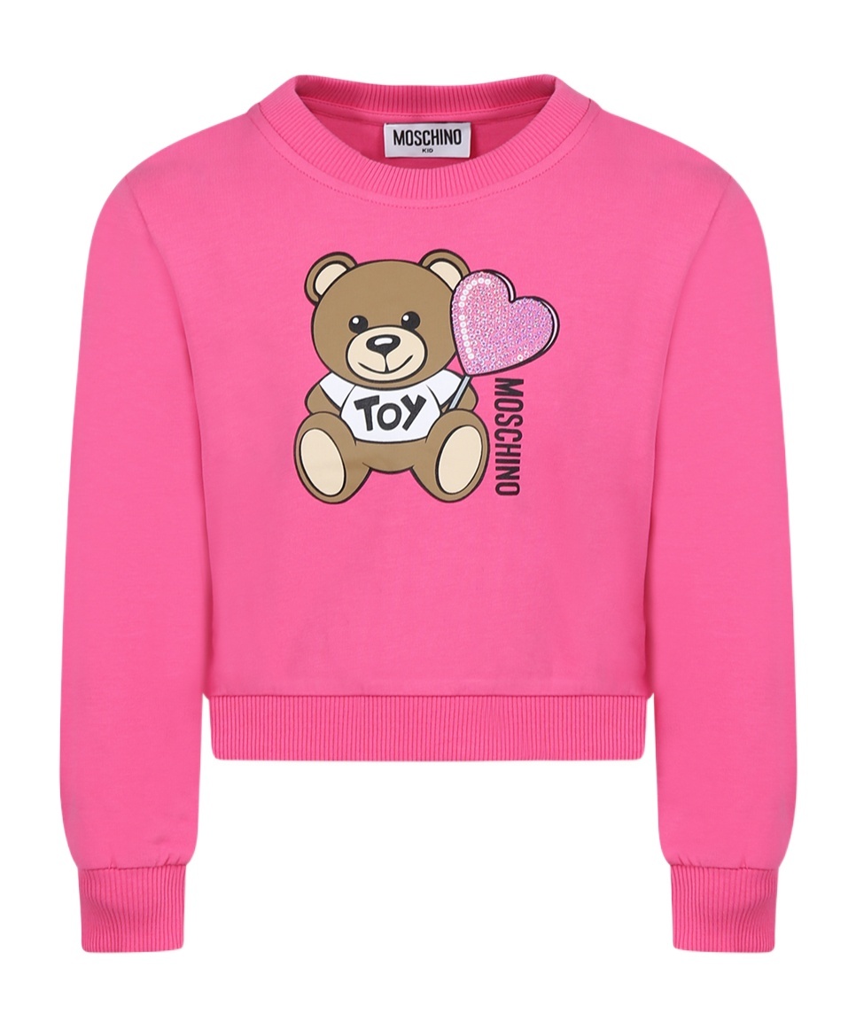 Moschino Round-neck Sweater In Pink