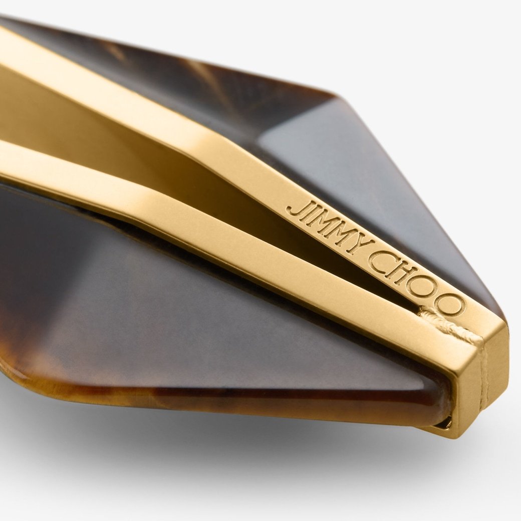 Jimmy Choo Buckle Earrings In Golden