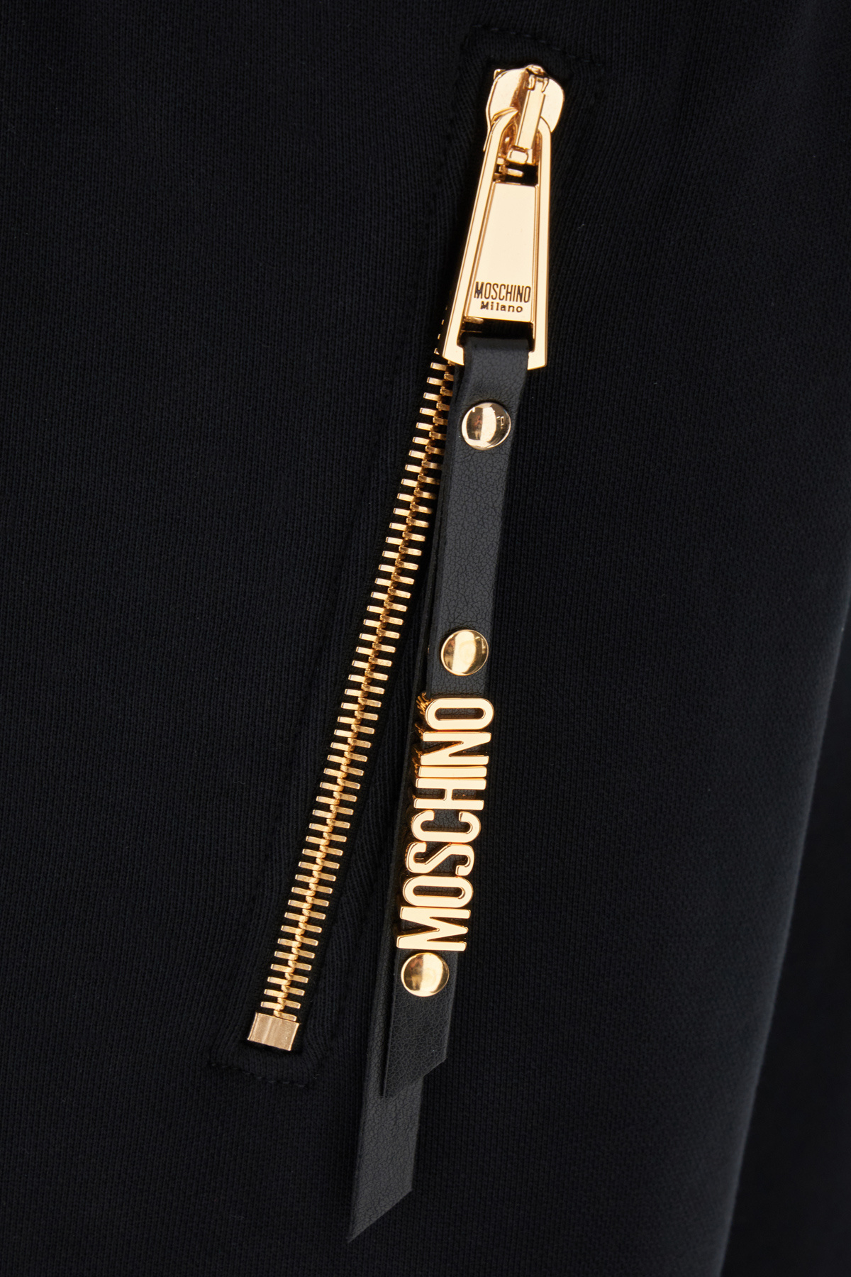 Moschino Logo-lettering Tapered Leg Track Pants In Black