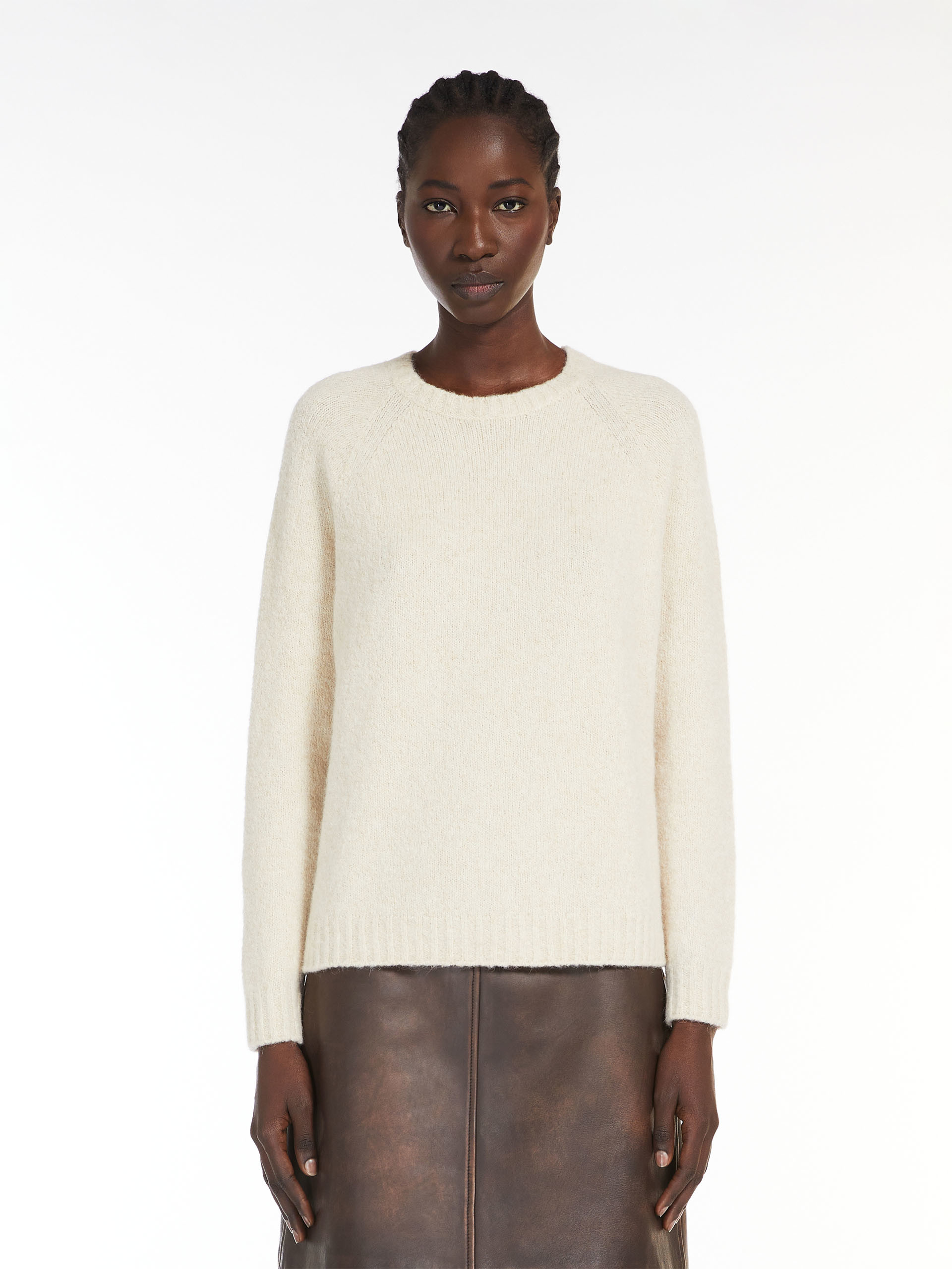 Weekend Max Mara Ghiacci Raglan-sleeve Sweater In White