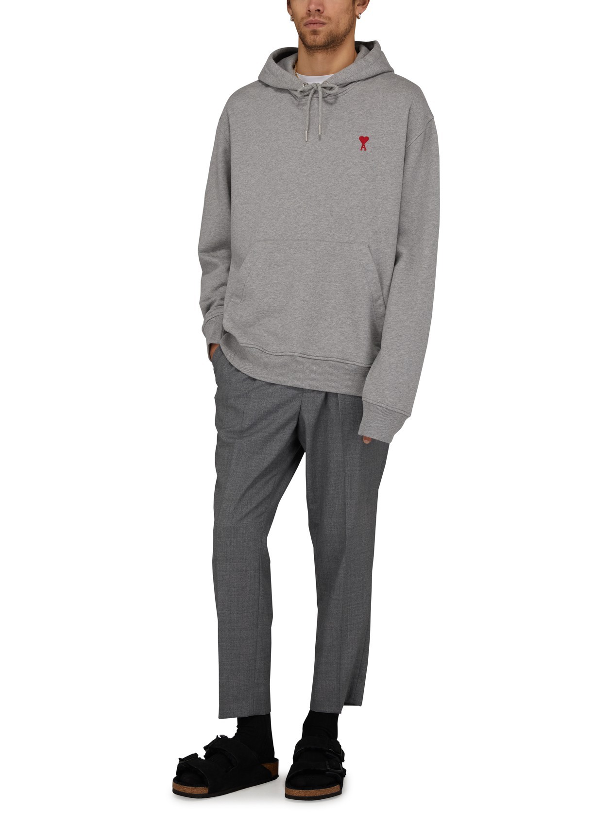 AMI ALEXANDRE MATTIUSSI AMI HEART HOODED HOODIE